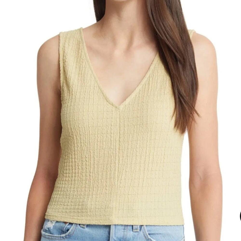 NWT Madewell V-Neck Crop Sleeveless Top Size Large